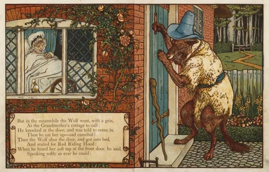 Roodkapje (kleur litho)
