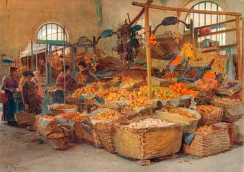 Fruitkraam, Mentone Markt, c1875-1906, 1906