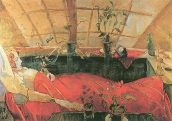 B.79 Walter Gramatté. Die Genesende. De herstellende (Sonia Gramatté). 1921