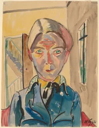 Zelfportret voor trappen (Selbst vor Treppe)
