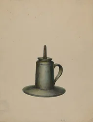 Pewter Olie Lamp, ca. 1938