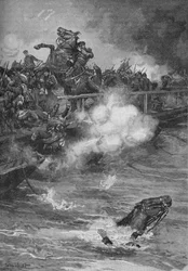 Een verschrikkelijke slachting op de overvolle brug, 1902
