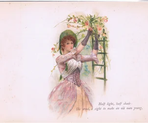 Half licht, halve schaduw, illustratie uit Tennyson Pictures, uitgegeven door E P Dutton & Co, ca. 1900