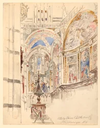 Studie van de Kathedraal van Siena