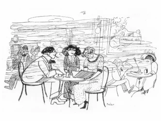 Literaten in Cafe des Westens
