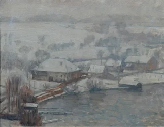 Winterlandschap aan de Attersee