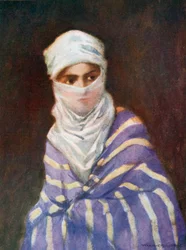 De Yashmak (kleurenlitho)