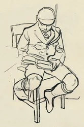 Jongen die leest, ca. 1900