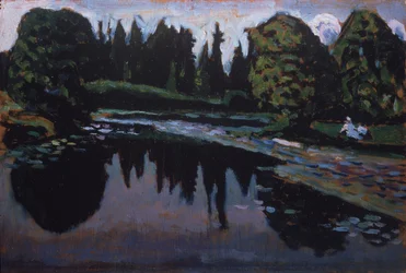 Een rivier in de zomer