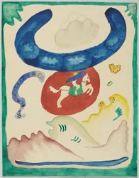 Ontwerp voor de omslag van de almanak "Der Blaue Reiter"