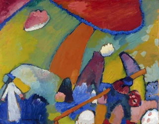 ""Strandscène"" Schilderij van Vassily Kandinsky (of Wassily Kandinski of Kandinskij