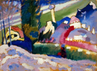 Winterlandschap met kerk