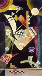 "Scherpe hardheid" Schilderij van Vassily Kandinsky (of Wassily Kandinski of Kandinskij)