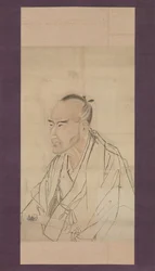 Schets voor het portret van Tachihara Suiken, 19e eeuw