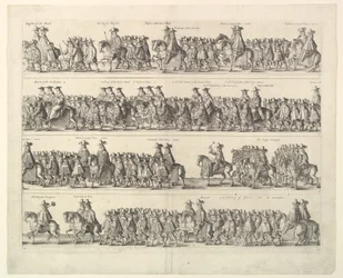 Kroningsprocessie van Karel II door Londen, 1662.