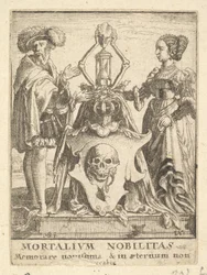 Wapenschild van de dood, uit de Dans van de Dood, 1651