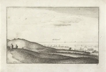 Landschap met gezicht op Shoreham