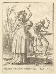 Oude vrouw, uit de Dans van de Dood