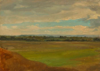 Wijds landschap, studie