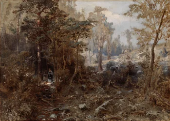 Boslandschap bij Näsijärvi; onvoltooid