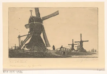 Wipmolens aan de Vlist tussen Haastrecht en Schoonhoven