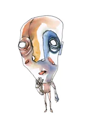 Doordachte abstracte figuur