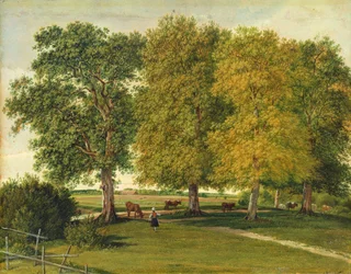 Herder met Vee onder Herfstbomen, ca. 1821