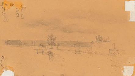 Landschaft mit gehender Figur
