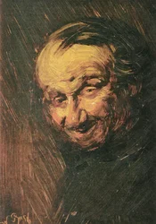 Duits: The bone man, hoofd van een oude man