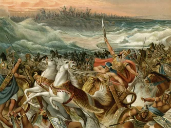 De Israëlieten gered van de Rode Zee