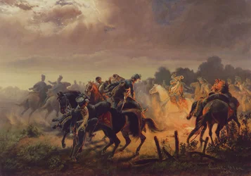 Nachtalarm, Huzarenpost in de Italiaanse Campagne 1848-49, 1862