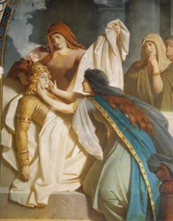 De dood van Sigurd, uit de Sigurd Saga, Benedenhal, ca. 1882-83