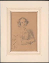 Portret van de componist Fanny Hensel née Mendelssohn 1805-1847, 1847