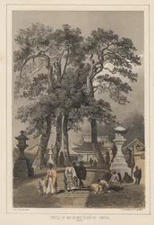 Tempel van Hat-Chi-Man-Ya-Chu-Ro, Simoda (Sintoo), 1855