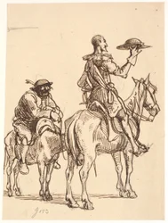 Don Quichot bekijkt zijn helm