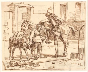 Don Quichot stijgt te paard