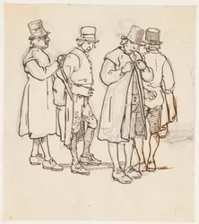 Groep van vier Zweedse boeren