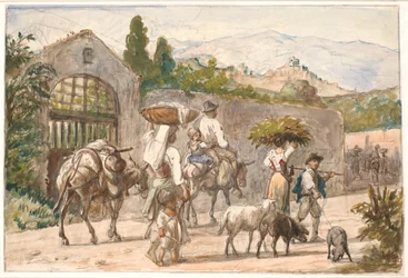 Boeren op weg naar Rome