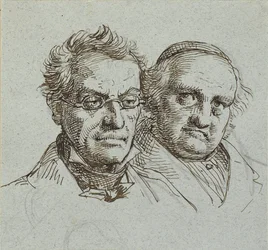 Twee mannenhoofden
