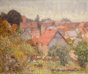 Uitzicht vanuit het atelierraam, Willingshausen