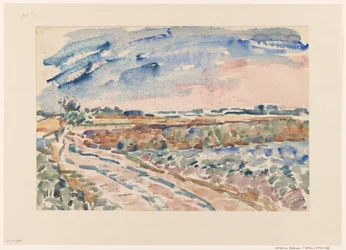 Weg door landschap