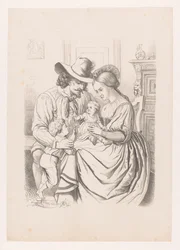 Gezin met jonge kinderen Derde tijdperk van het menschelijk leven Kunst-Album door W. P. van Geldorp (serie)