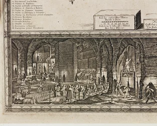 De zoutmijnen van Wieliczka bij Krakau produceerden ruwweg een derde van het inkomen van de Poolse koningen ... (gravure)