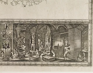 De zoutmijnen van Wieliczka bij Krakau produceerden ruwweg een derde van het inkomen van de Poolse koningen ... (gravure)