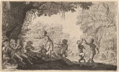 Bacchanaal met een Dansend Paar aan de Rechterkant