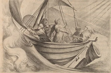 Caesar Steekt Stormachtige Zeeën Over, 1634