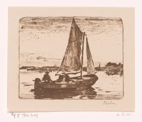 Man in zeilboot