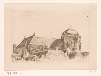 Gezicht op de Grote Kerk, te Veere