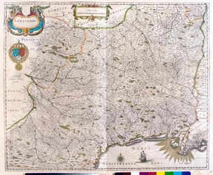 Kaart van Languedoc - Roussillon - Montpellier - Toulouse - Avignon - Arles, in 