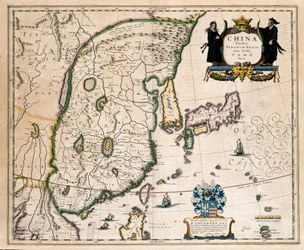 Kaart van China, Japan en Korea